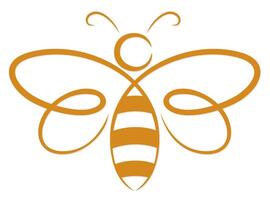 A symbol of the yellow bee. vector