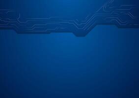 Dark blue hi-tech circuit board background vector