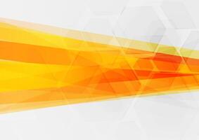Abstract tech concept orange geometric background vector
