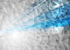 Abstract grey and blue low poly background vector
