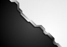 Black and white abstract background with metallic stripe vector