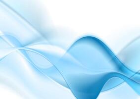 Blue and white abstract wavy background vector