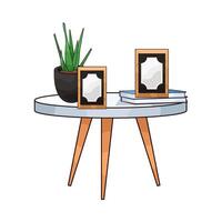 photo frame on the table vector