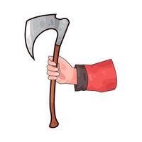 axe in hand vector