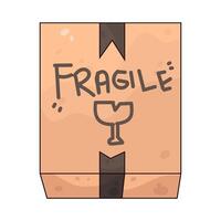 Illustration of Fragile box vector