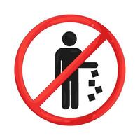 Illustration of No Littering vector