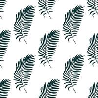 Seamless pattern with tropical leaves doodle for decorative print, wrapping paper, greeting cards, wallpaper and fabric vector