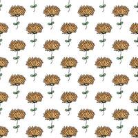 Summer seamless pattern with flowers doodle for decorative print, wrapping paper, greeting cards, wallpaper and fabric vector