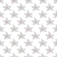 Seamless pattern with cute stars doodle for decorative print, wrapping paper, greeting cards, wallpaper and fabric vector