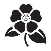 Elegant Camelia Flower Silhouette Art vector