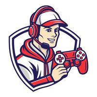 mascot icon game player vector