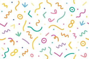 a colorful background with many different shapes and lines vector