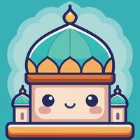 a cartoon character with a dome on top of a building vector