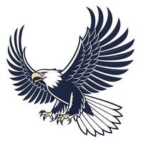 an eagle with its wings spread out vector