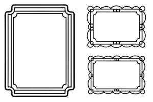 a set of four frames with a border vector