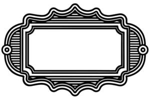 a black and white drawing of a frame vector