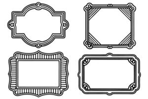four different frames with ornate designs vector