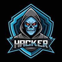 the logo for hacker vector