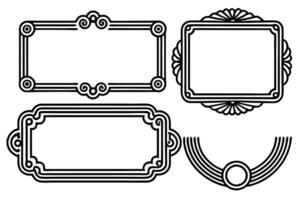 set of decorative frames and borders vector