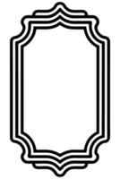 a black and white outline of a frame vector