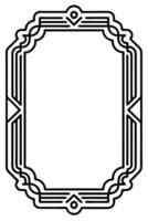 an ornate frame with a black and white design vector