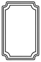 a black and white outline of a frame vector