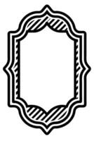a black and white illustration of a frame with a border vector