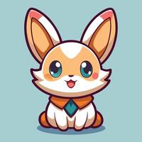 a cartoon rabbit with a tie on its head vector