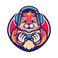 a cartoon character with headphones and a controller vector