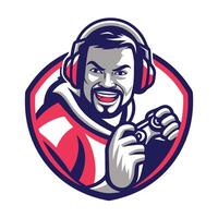 mascot icon retro retro game player with vector