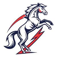 a horse with lightning bolt on its back vector