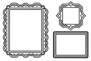 frame templates for coloring pages vector