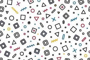 seamless pattern with geometric shapes and lines vector