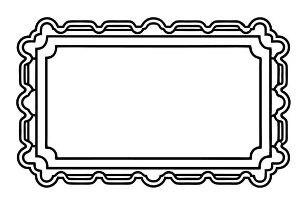 a black and white drawing of a frame