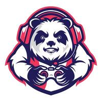 a panda bear playing a game vector