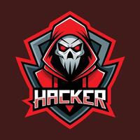 the logo for hacker vector