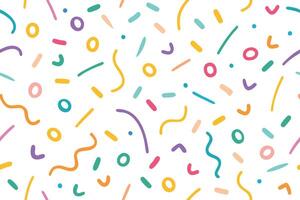 a colorful confetti pattern with many different shapes vector