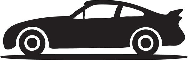 Side view of a car image in black colour vector
