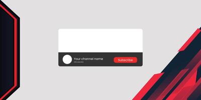 Red and black background with a white card subscribe vector