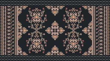 damask seamless pattern background. Classical luxury old fashioned damask ornament, royal victorian seamless texture for wallpapers, textile, wrapping. vector