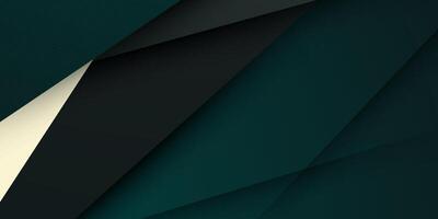 Abstract dark green and gray overlap background with triangle papercut pattern. Dark gray background with shadow design. vector