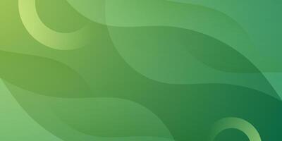 Abstract bright colorful green background with wave shape and shadow. Modern and simple background. vector