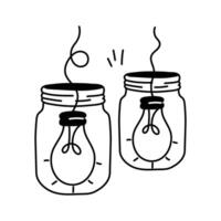 Reuse mason jars to create stylish and sustainable lamps vector