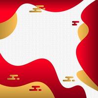 Red and gold abstract simple background vector