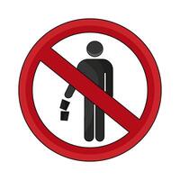 illustration of No Littering vector