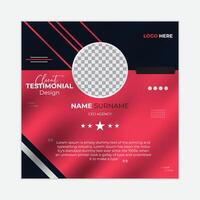 Red Testimonials That Impress Modern and Unique Design Inspirations Client Testimonial Layouts for Your Business Stunning Designs vector