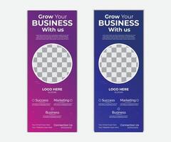 Modern Business Rollup Banner Customizable Corporate Rollup Banner Design Template vector