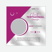Unique Client Testimonial Designs Eye-Catching Client Testimonial Layouts to Build Trust vector