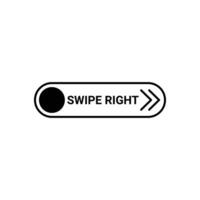Swipe icon of buttons for social media. Black arrows, buttons and web icons for advertising and marketing in social media application. Scroll or swipe right vector