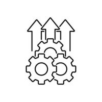 Operational excellence line icon. Simple outline style symbol. Optimize technology, innovation, production growth concept. vector